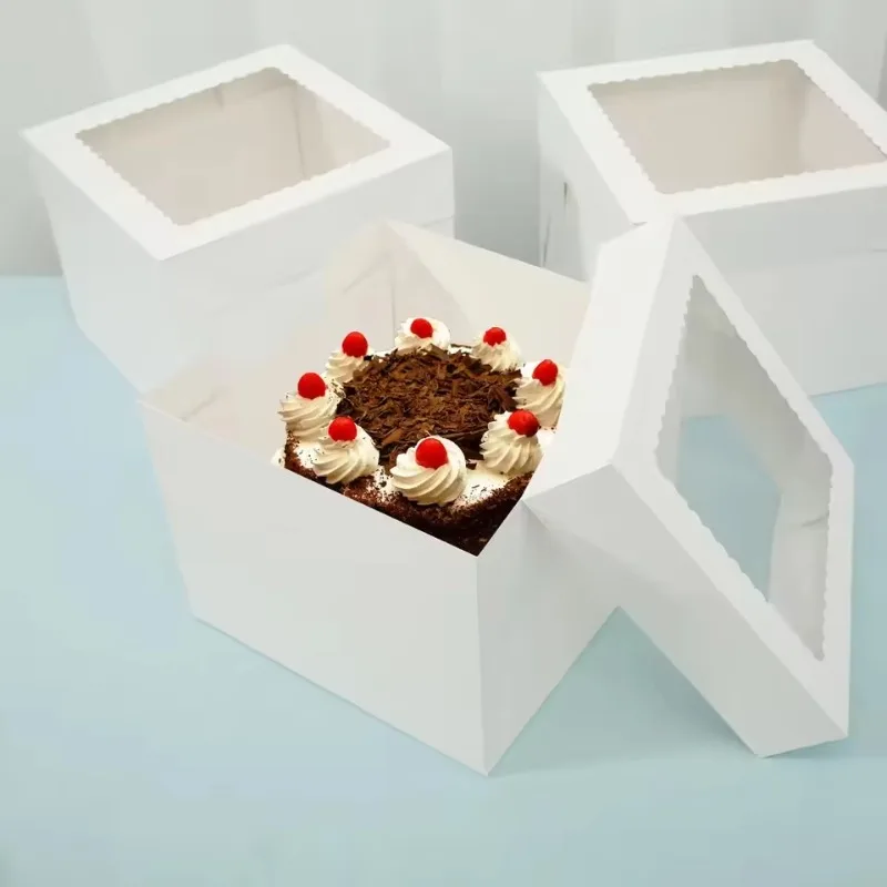 Cajas de pastel blancas cuadra - Event Party Box reseña y precio