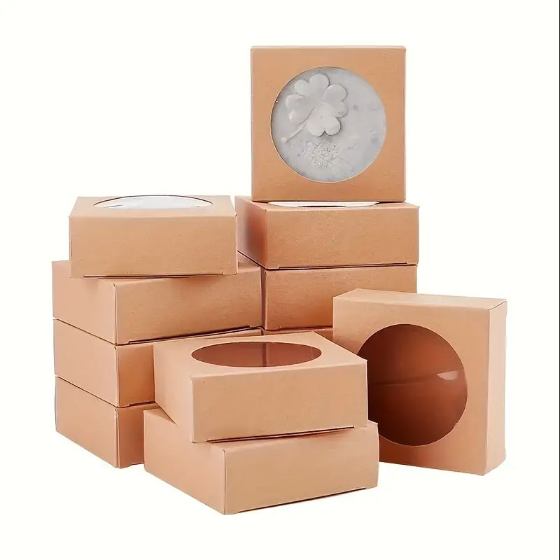 Caja de papel Kraft con ventan - Event Party Box reseña y precio